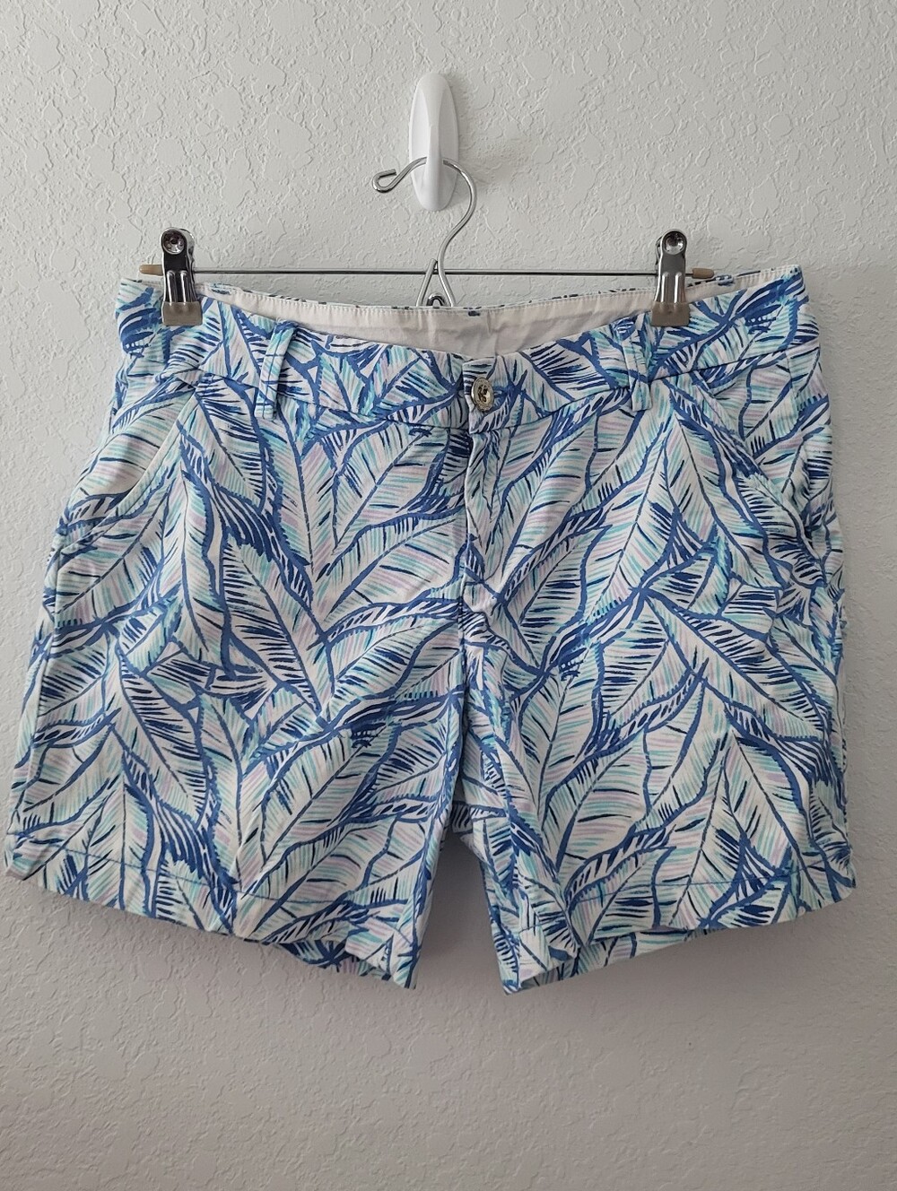 Lilly Pulitzer The Jayne Stretch Short 7’’ inseam Size 8 Bennet Blue Lets Mango